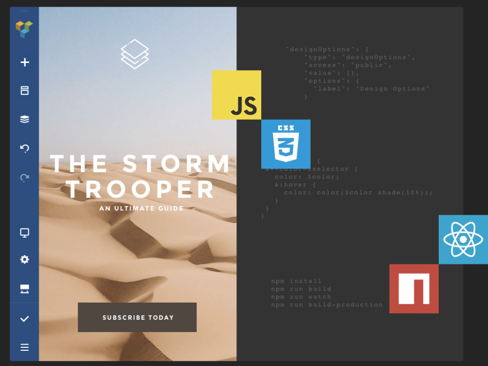 screenshot of Visual Composer